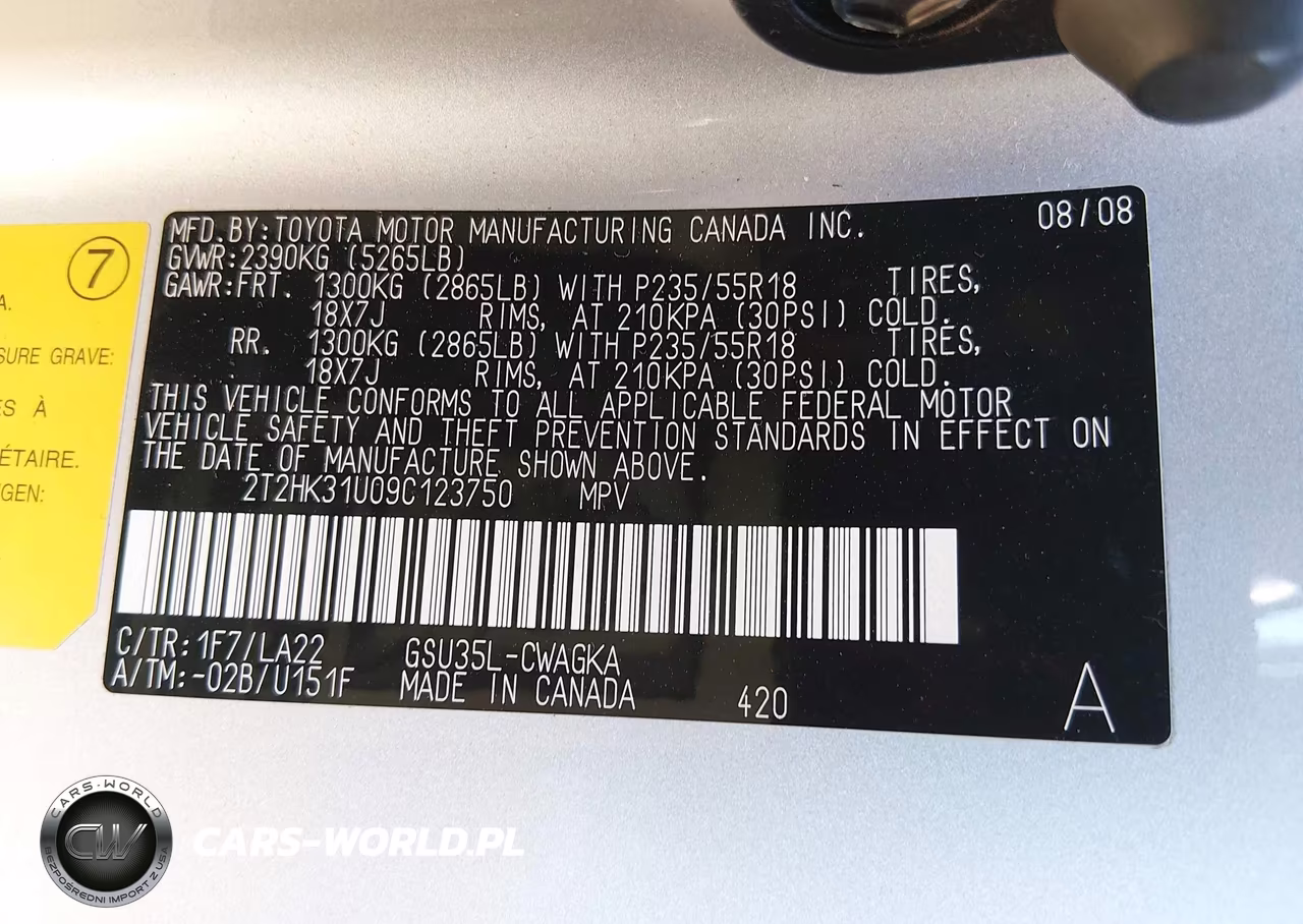 2009 Lexus Rx 350 VIN:2T2HK31U09C123750 - 9