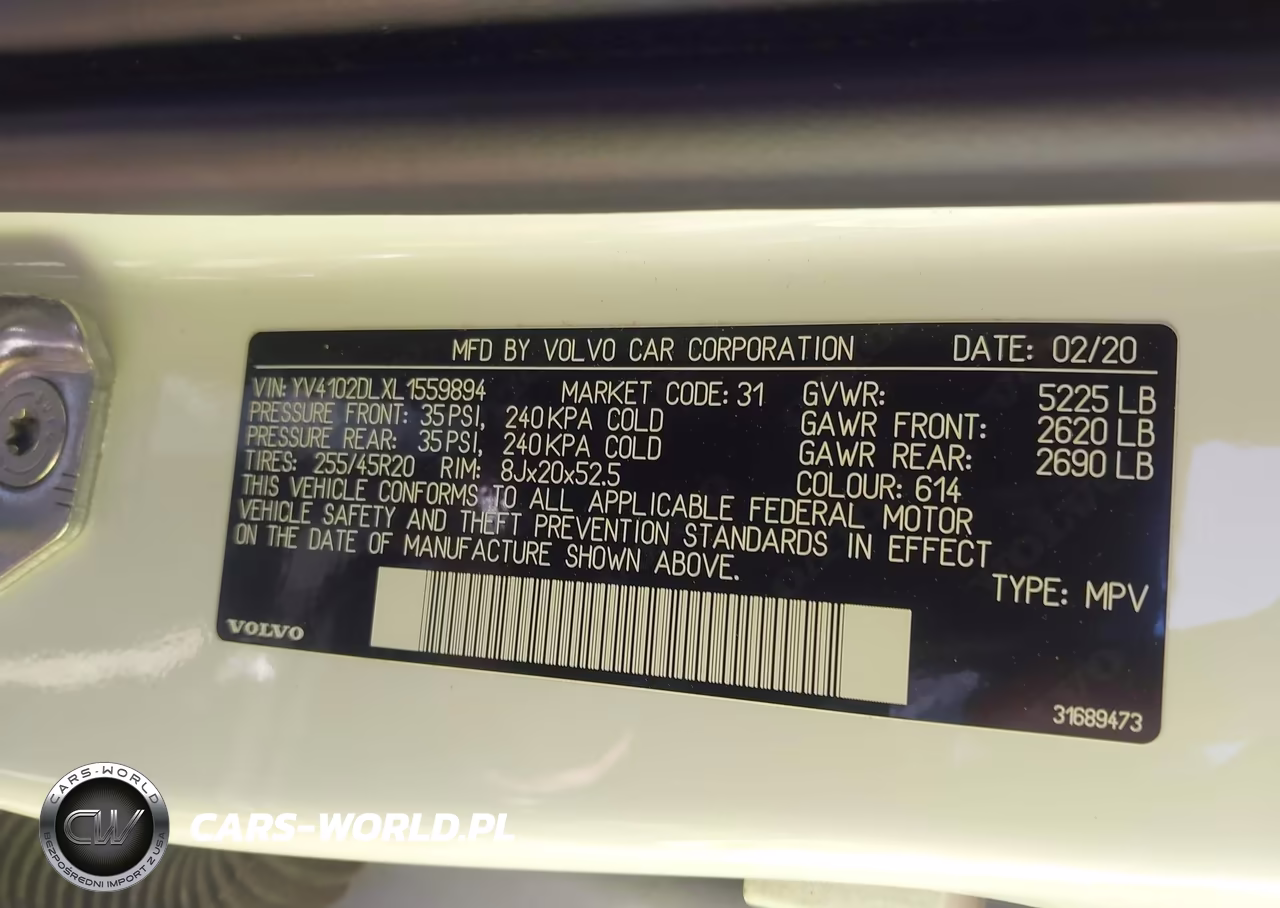 2020 Volvo Xc60 T5 Inscription VIN:YV4102DLXL1559894 - 9