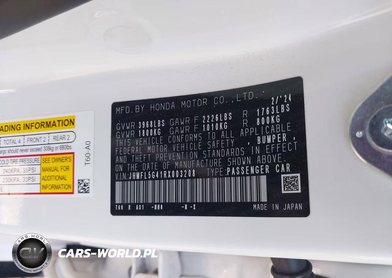 2024 Honda Civic Type R VIN:JHMFL5G41RX003208 - 9
