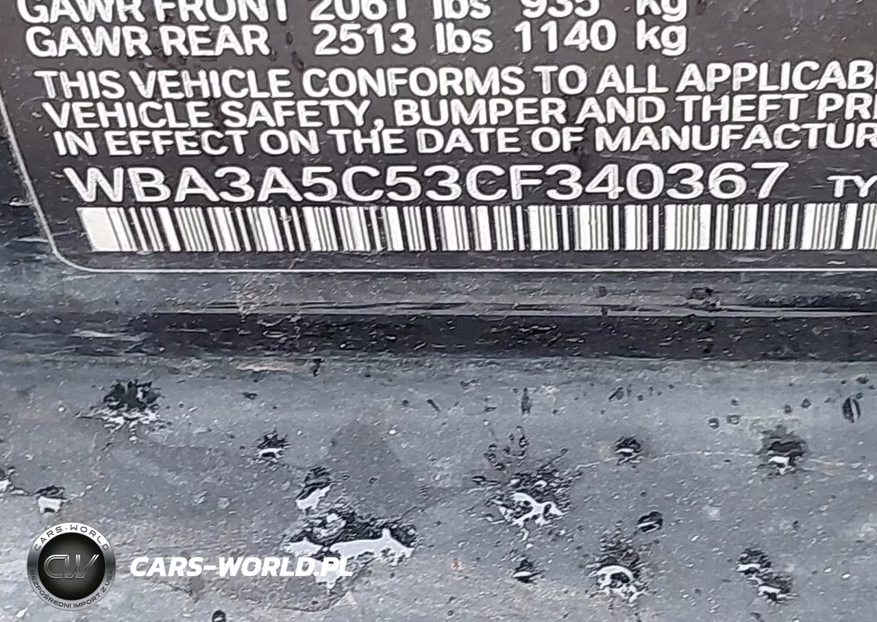 2012 BMW 328I VIN:WBA3A5C53CF340367 - 9