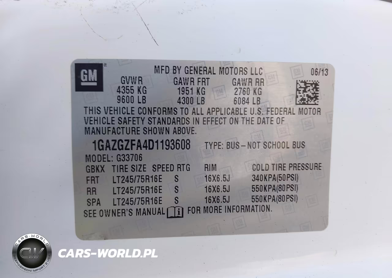 2013 Chevrolet Express 3500 Ls VIN:1GAZGZFA4D1193608 - 9