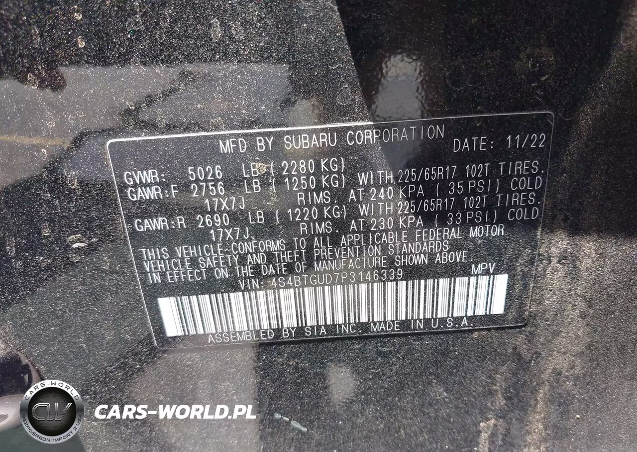 2023 Subaru Outback Wilderness VIN:4S4BTGUD7P3146339 - 9