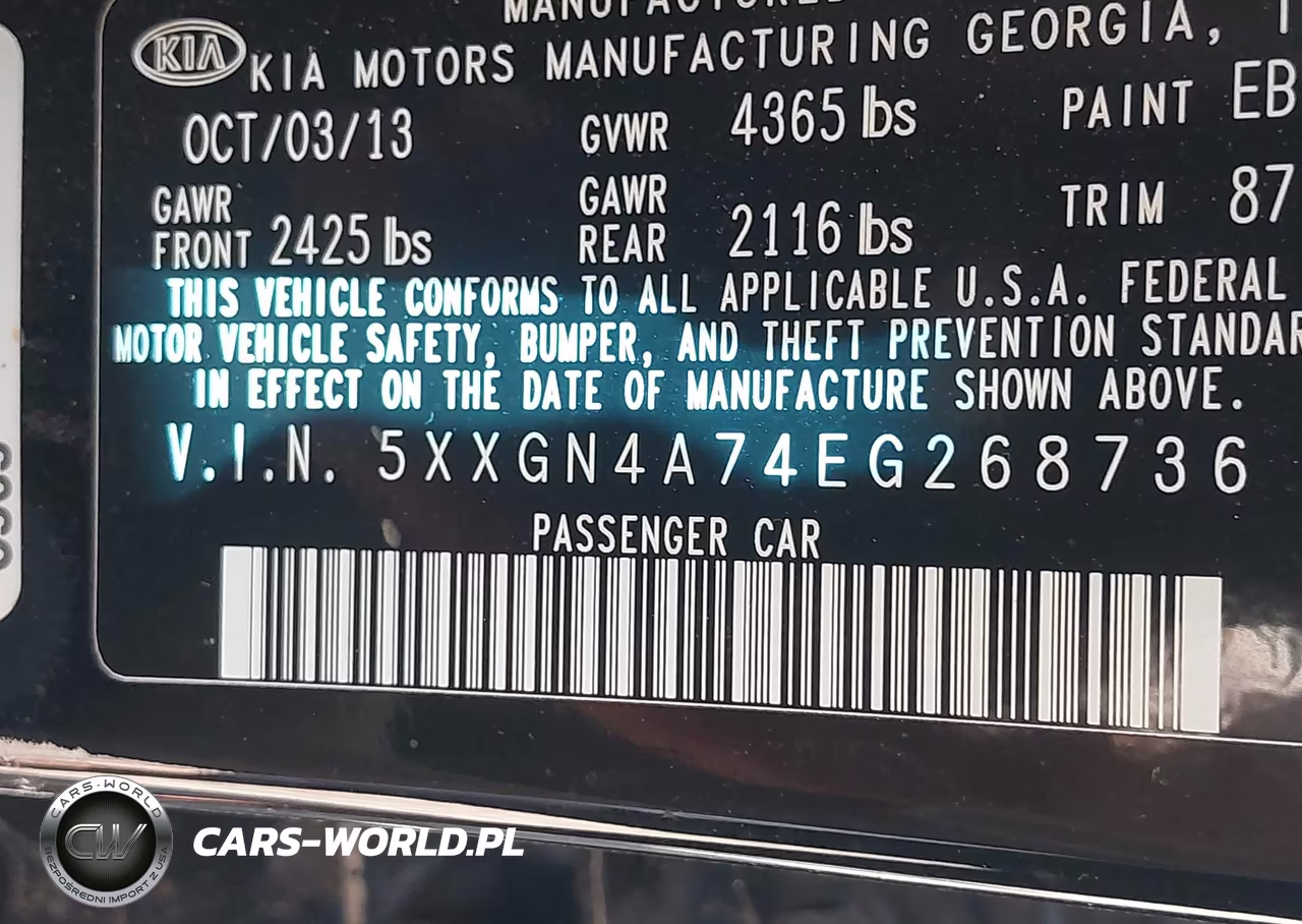 2014 Kia Optima Ex VIN:5XXGN4A74EG268736 - 9