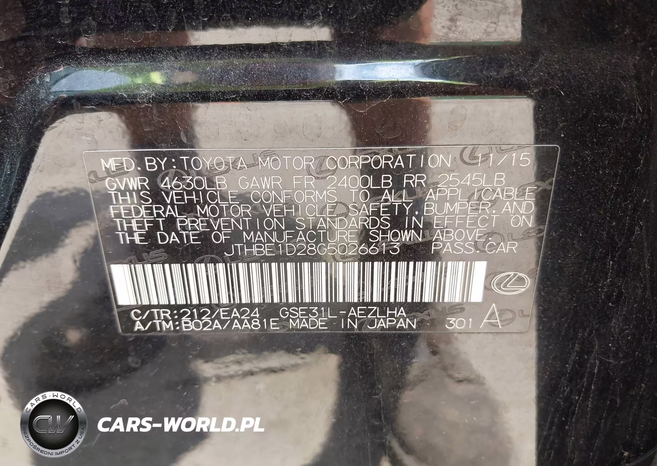 2016 Lexus Is 350 VIN:JTHBE1D28G5026613 - 9