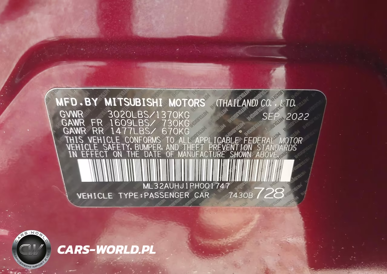 2023 Mitsubishi Mirage Es-Le VIN:ML32AUHJ1PH001747 - 9