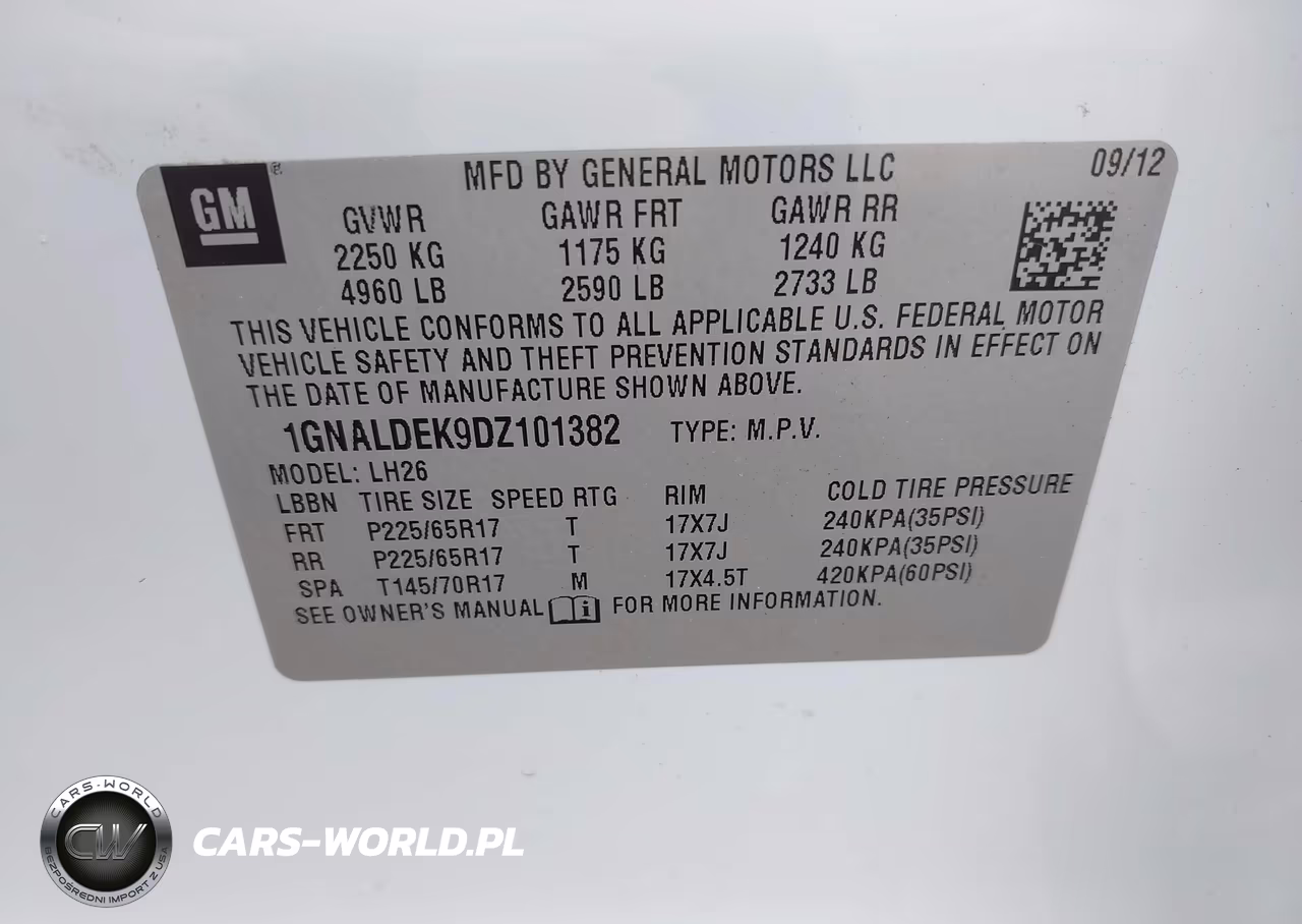2013 Chevrolet Equinox Lt VIN:1GNALDEK9DZ101382 - 9