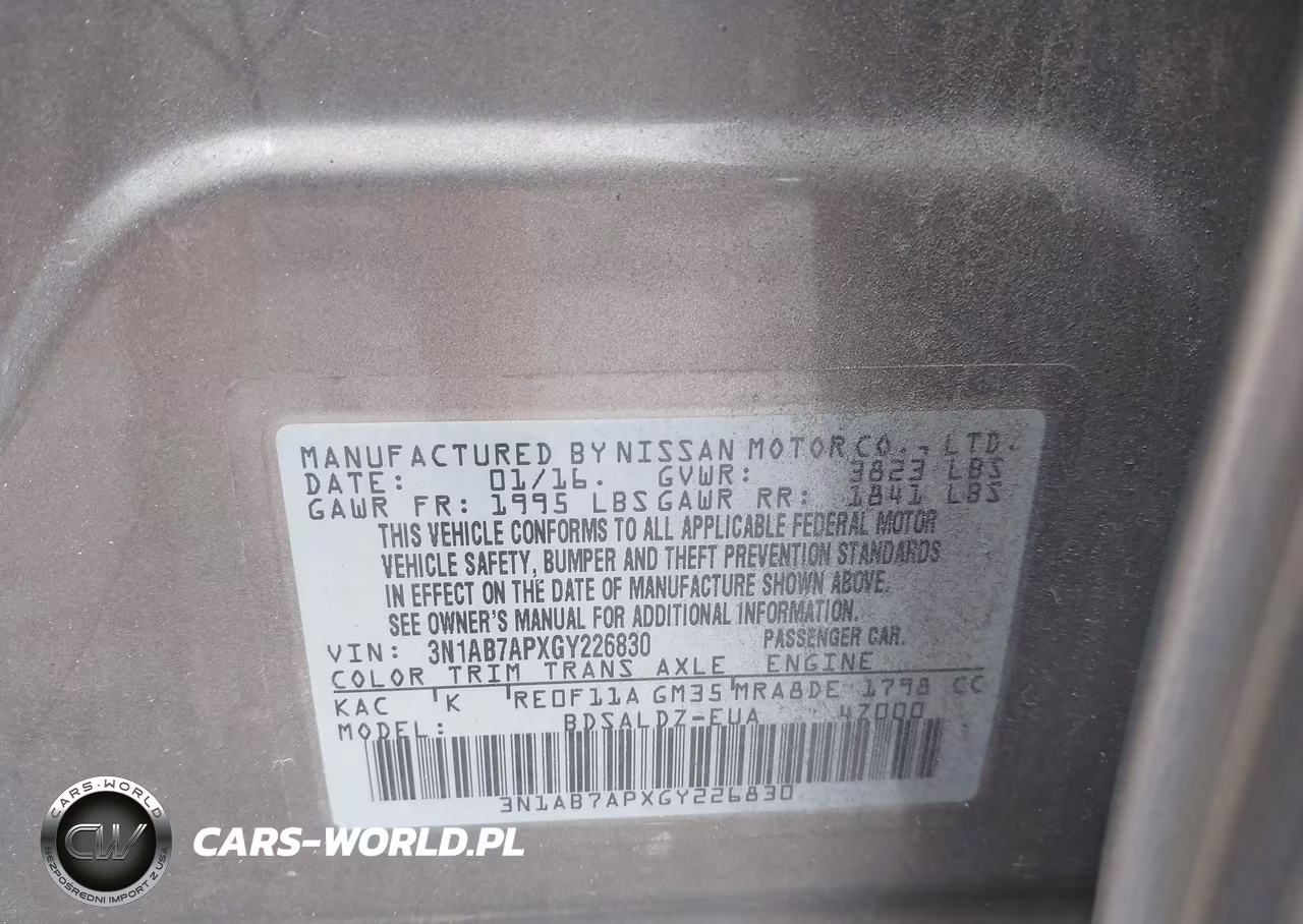 2016 Nissan Sentra Sv VIN:3N1AB7APXGY226830 - 9