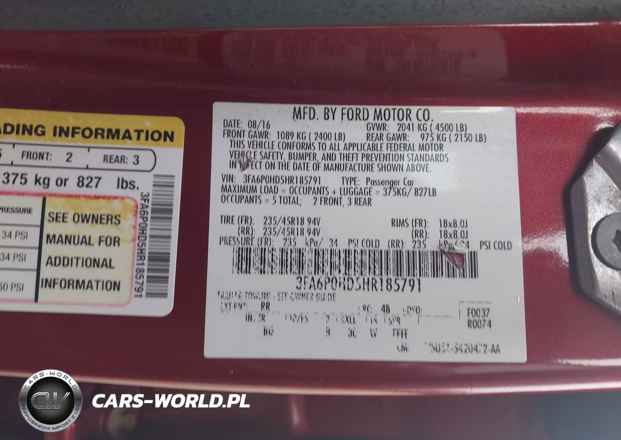 2017 Ford Fusion Se VIN:3FA6P0HD5HR185791 - 9