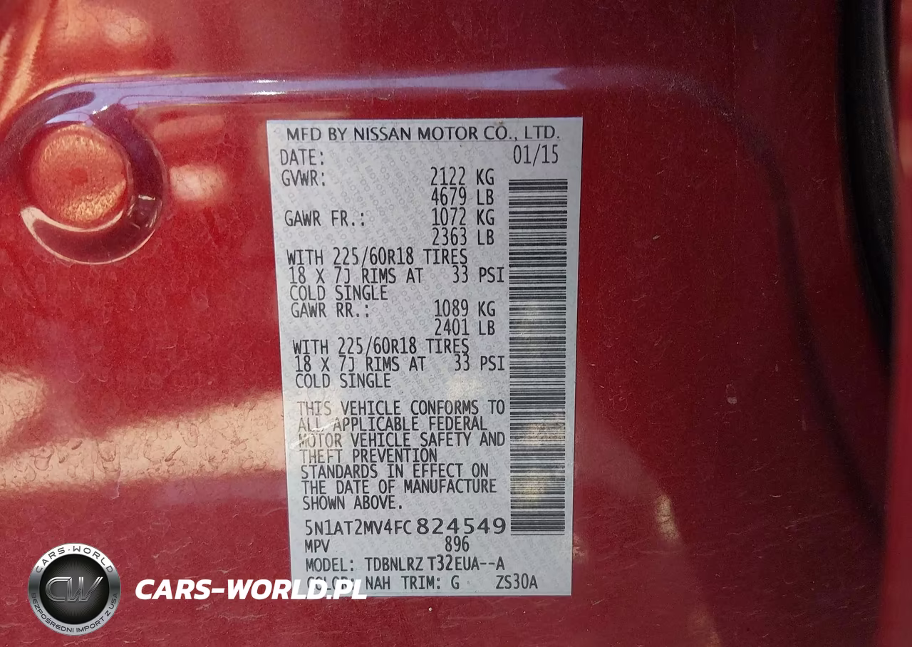 2015 Nissan Rogue Sl VIN:5N1AT2MV4FC824549 - 9