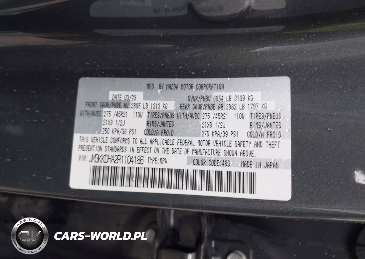 2024 Mazda Cx-90 Phev Premium VIN:JM3KKDHA2R1104186 - 9