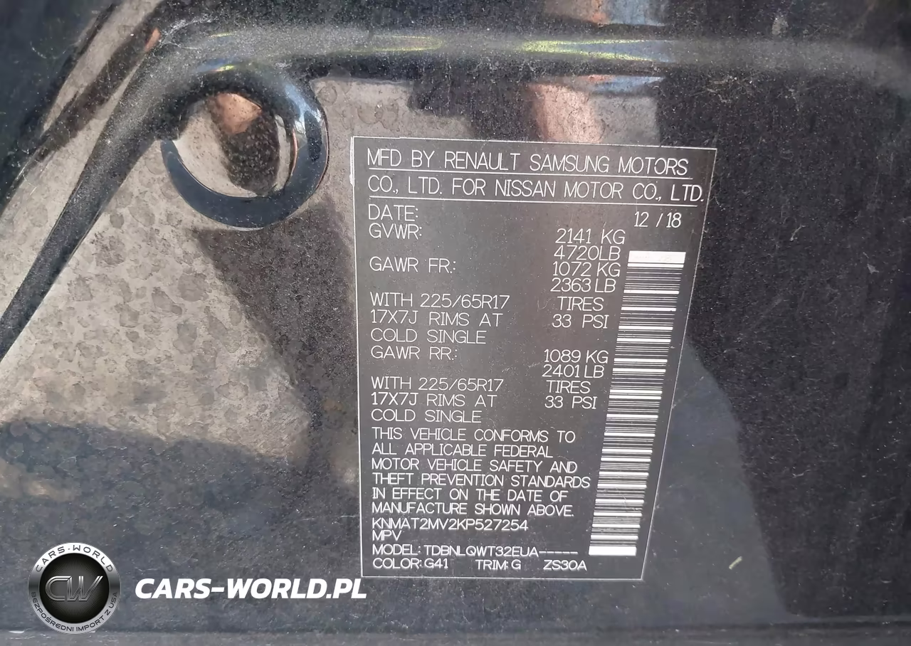 2019 Nissan Rogue Sv VIN:KNMAT2MV2KP527254 - 9