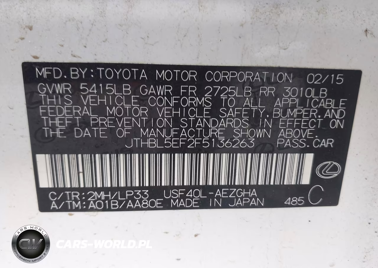 2015 LEXUS LS 460 VIN:JTHBL5EF2F5136263 - 9
