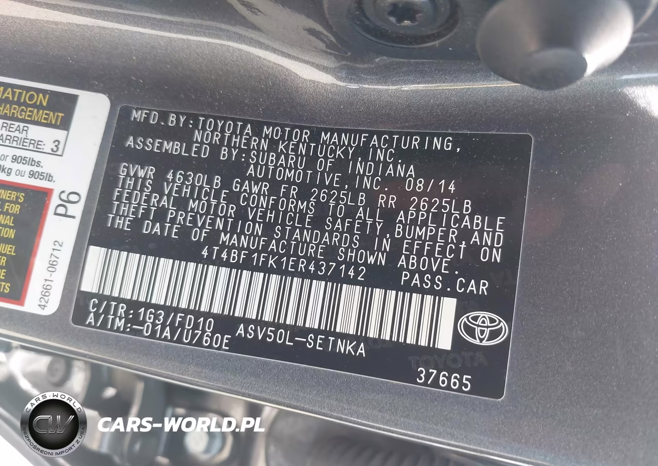 2014 Toyota Camry Le VIN:4T4BF1FK1ER437142 - 9
