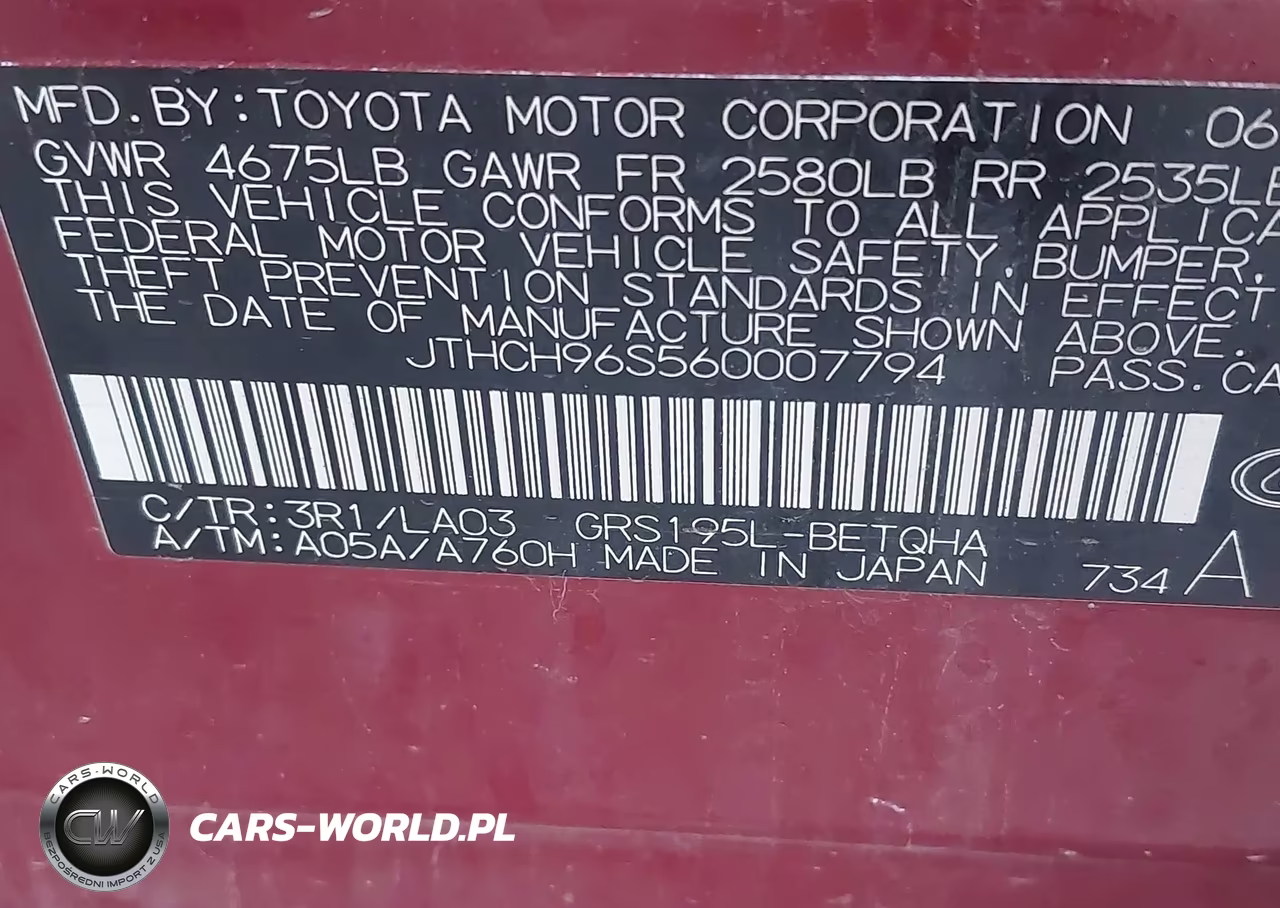 2006 Lexus Gs 300 VIN:JTHCH96S560007794 - 9