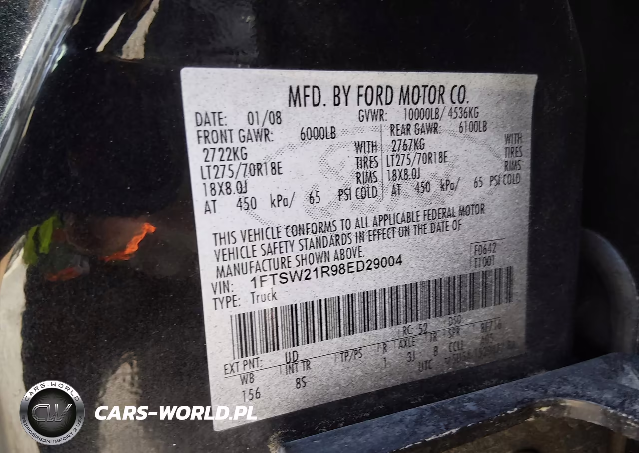 2008 Ford F-250 Fx4-Harley-Davidson-King Ranch-Lariat-Xl-Xlt VIN:1FTSW21R98ED29004 - 9
