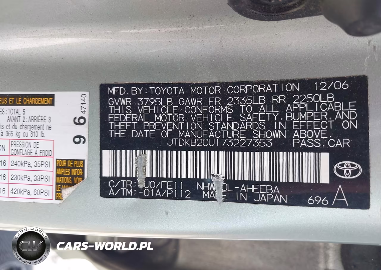 2007 Toyota Prius Touring VIN:JTDKB20U173227353 - 9