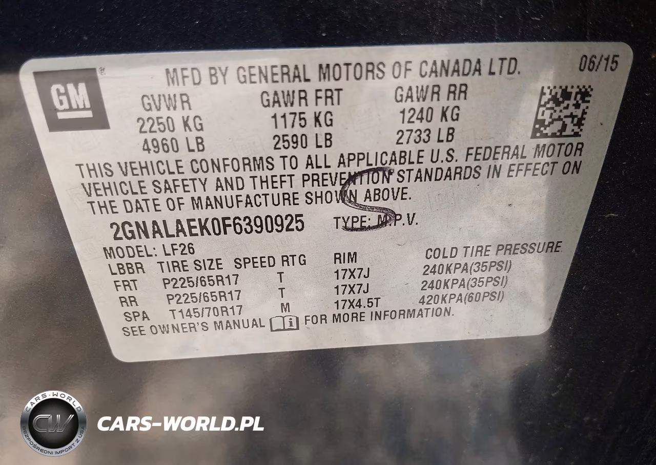 2015 Chevrolet Equinox Ls VIN:2GNALAEK0F6390925 - 9