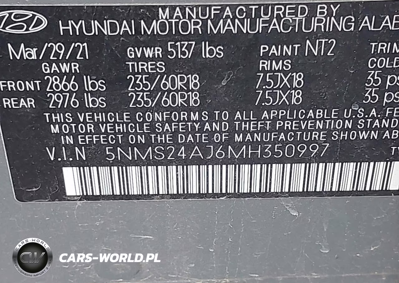 2021 Hyundai Santa Fe Sel VIN:5NMS24AJ6MH350997 - 9