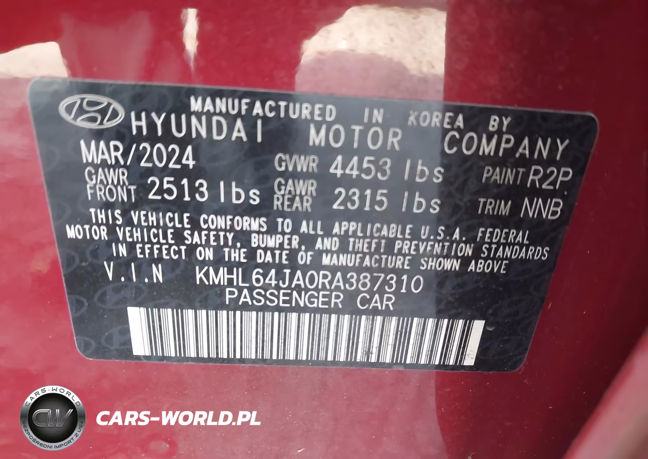 2024 Hyundai Sonata Sel VIN:KMHL64JA0RA387310 - 9