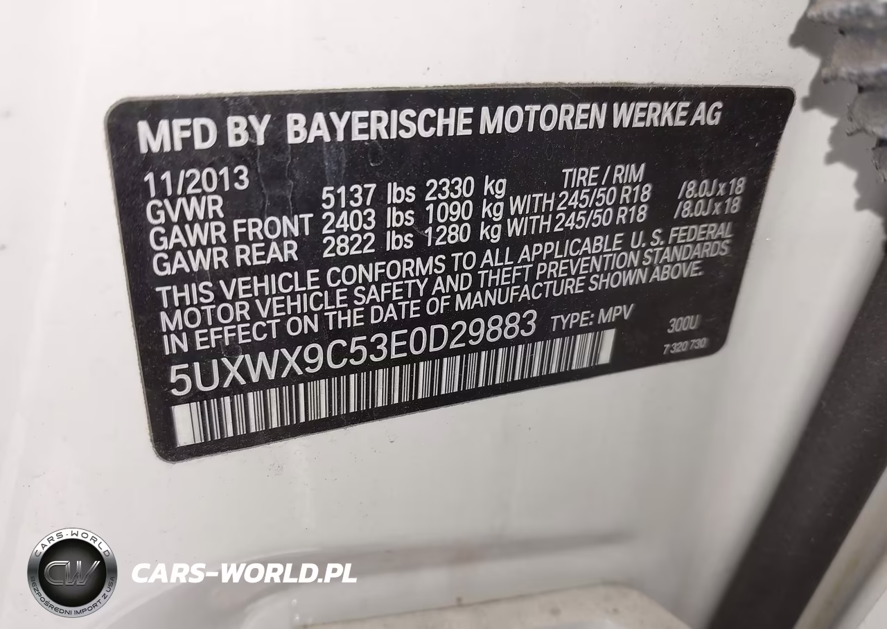 2014 BMW X3 xDrive28I VIN:5UXWX9C53E0D29883 - 9