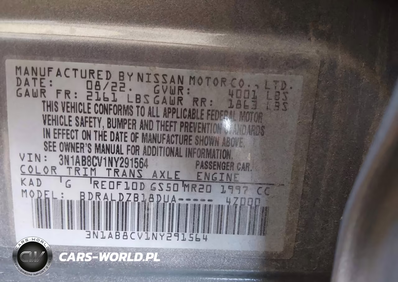 2022 Nissan Sentra Sv Xtronic Cvt VIN:3N1AB8CV1NY291564 - 9