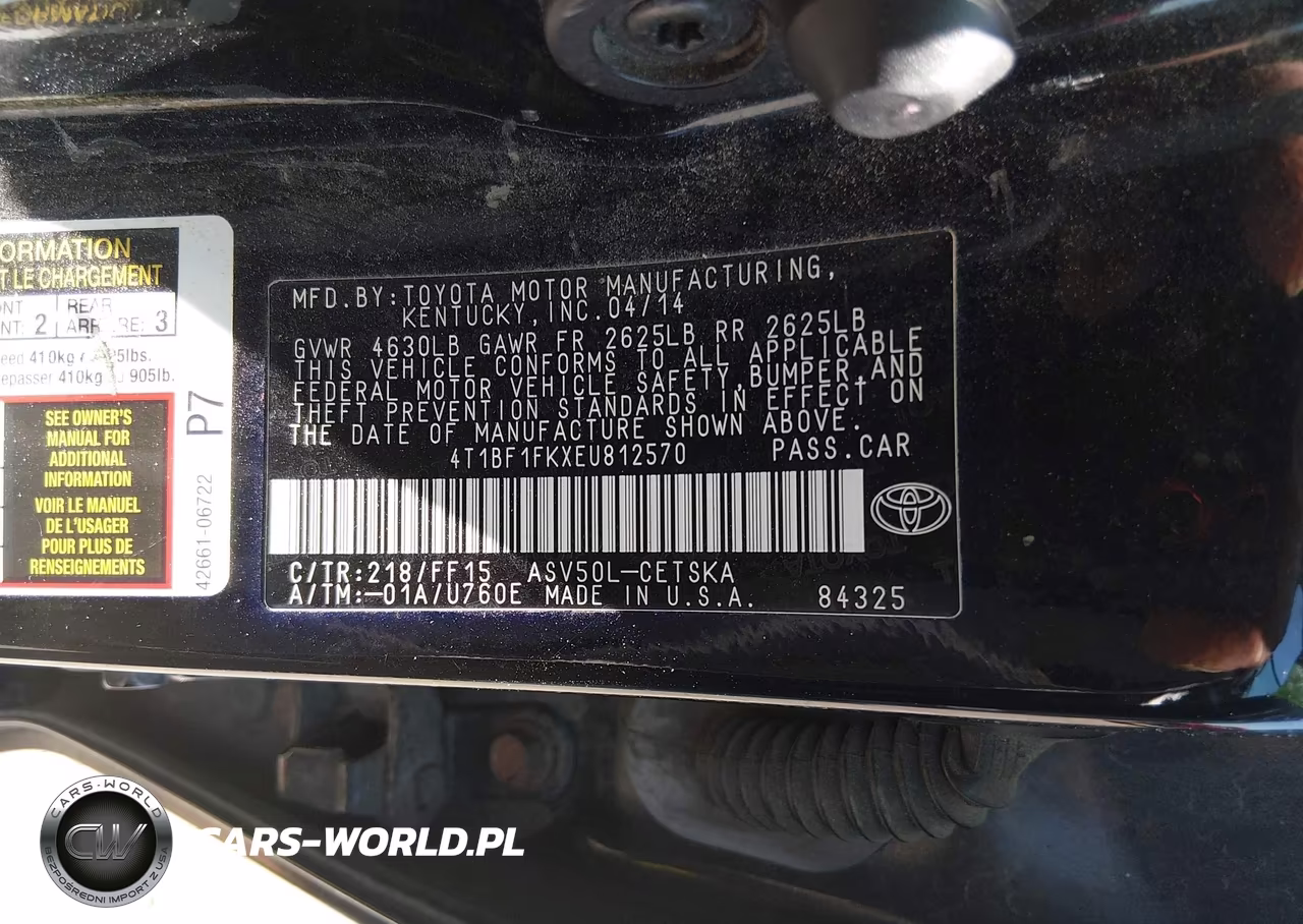 2014 Toyota Camry Se VIN:4T1BF1FKXEU812570 - 9