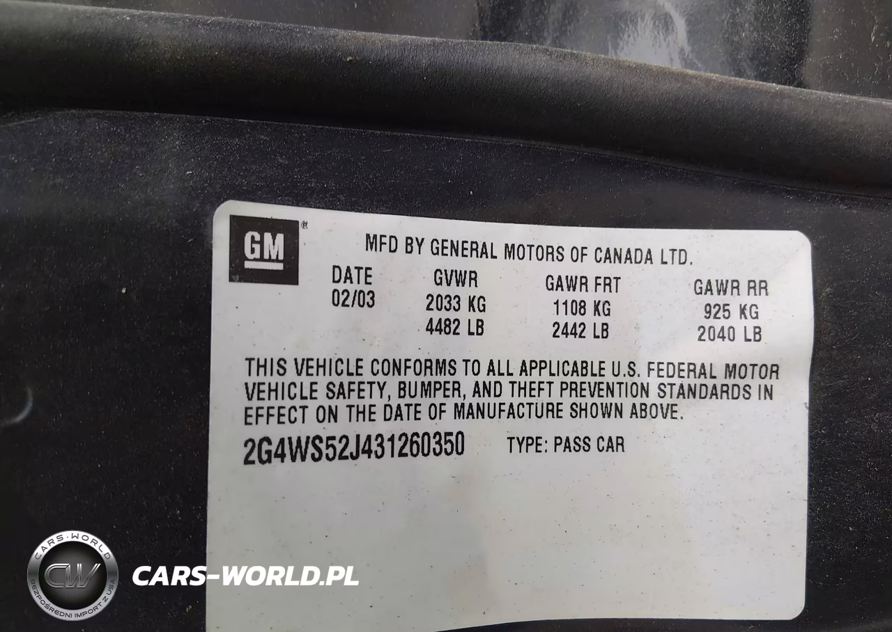 2003 Buick Century Custom VIN:2G4WS52J431260350 - 9