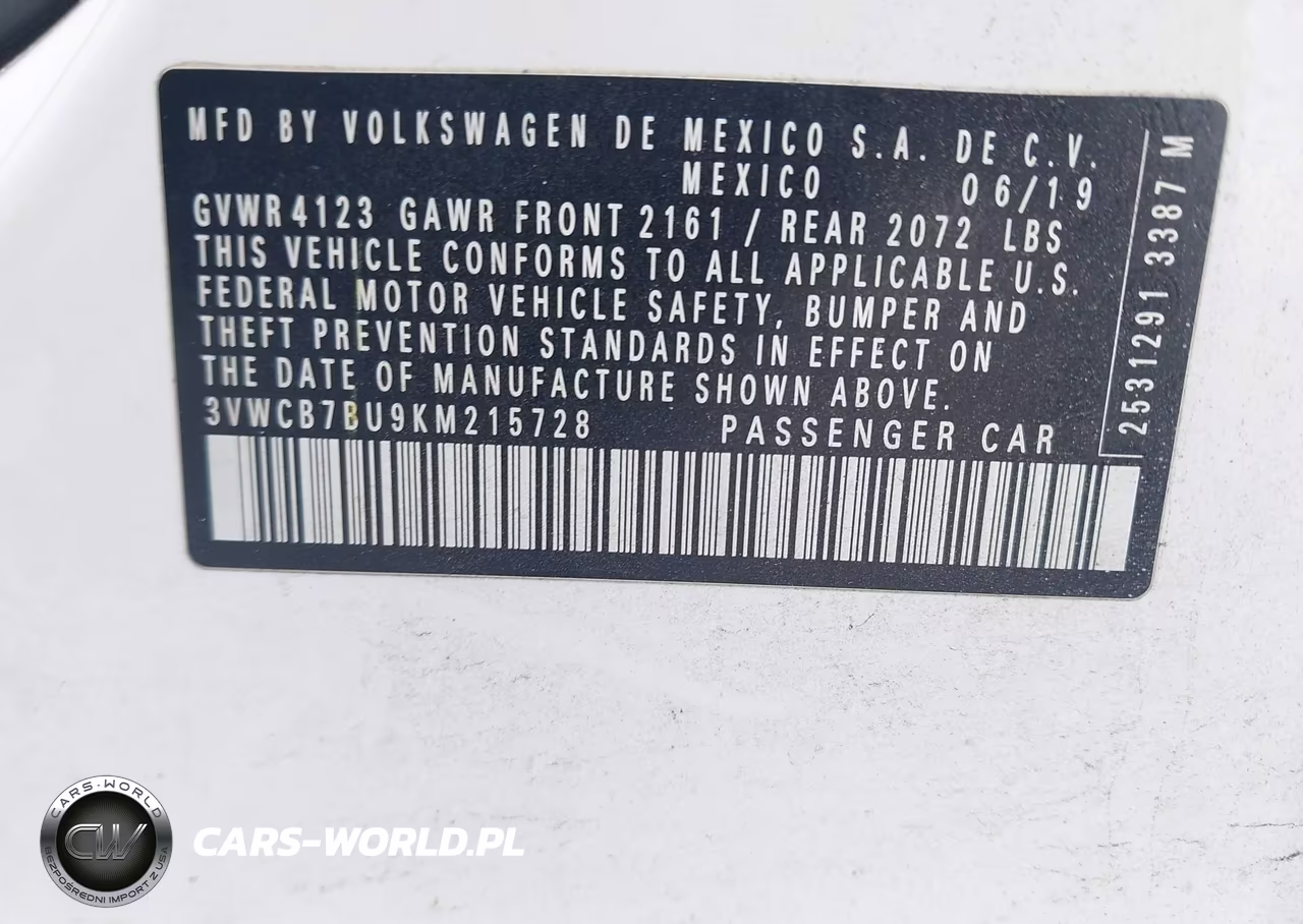 2019 Volkswagen Jetta 1.4T R-Line-1.4T S-1.4T Se VIN:3VWCB7BU9KM215728 - 9