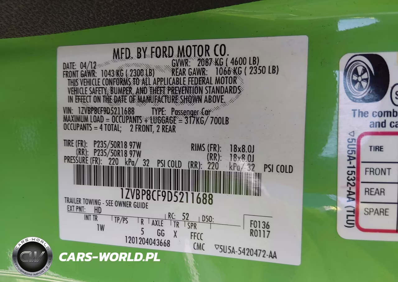 2013 Ford Mustang Gt VIN:1ZVBP8CF9D5211688 - 9