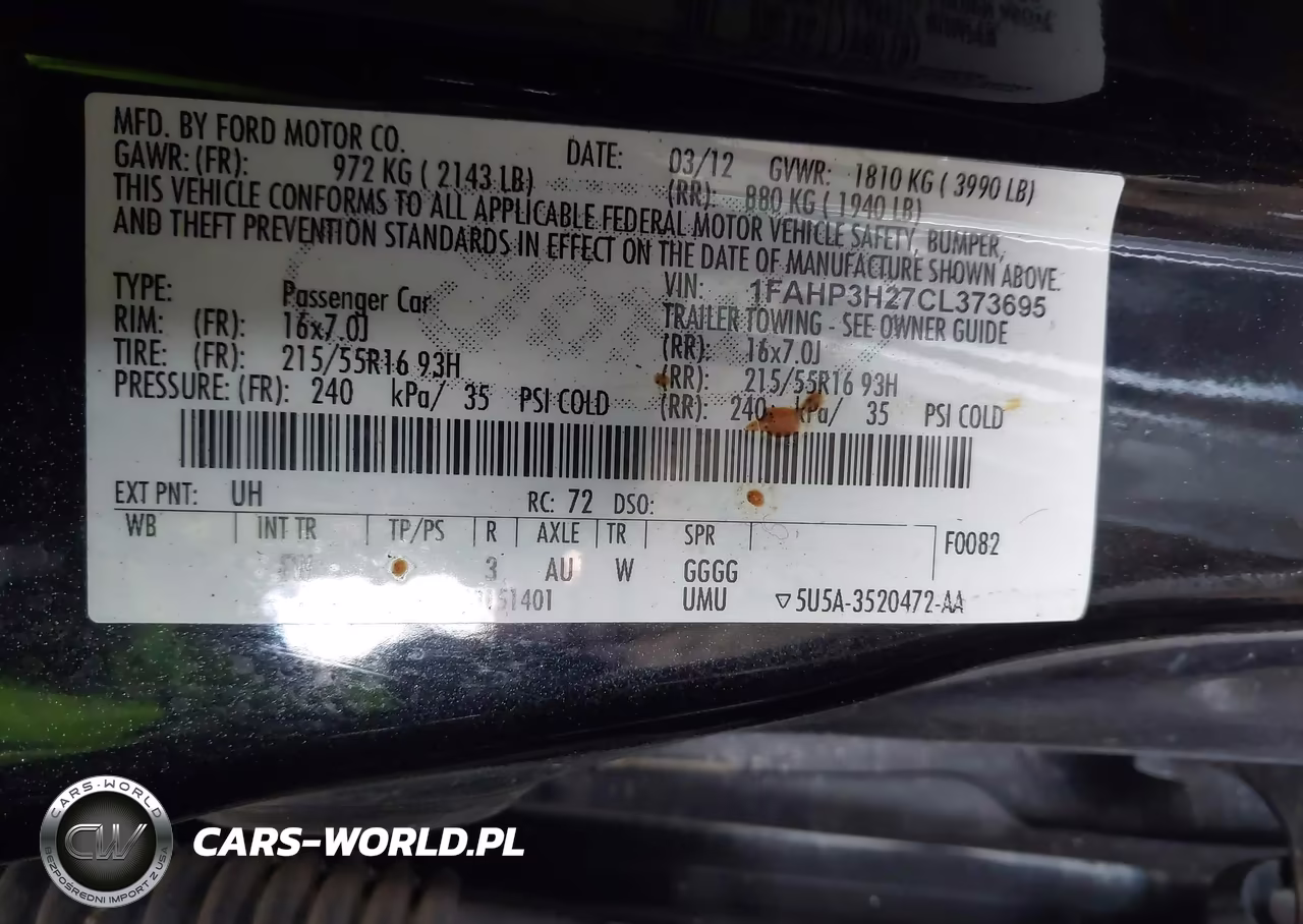 2012 Ford Focus Sel VIN:1FAHP3H27CL373695 - 9