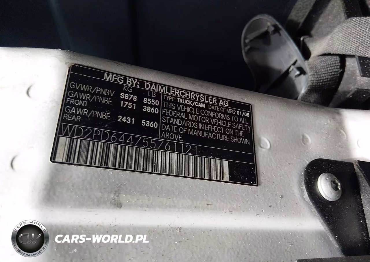 2005 SPRINTER 2500 SPRINTER VIN:WD2PD644755761121 - 9