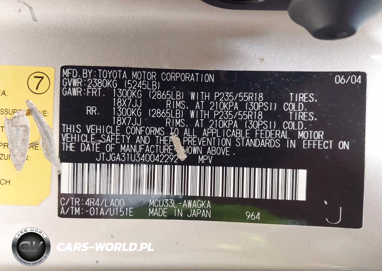 2004 Lexus Rx 330 VIN:JTJGA31U340042292 - 9