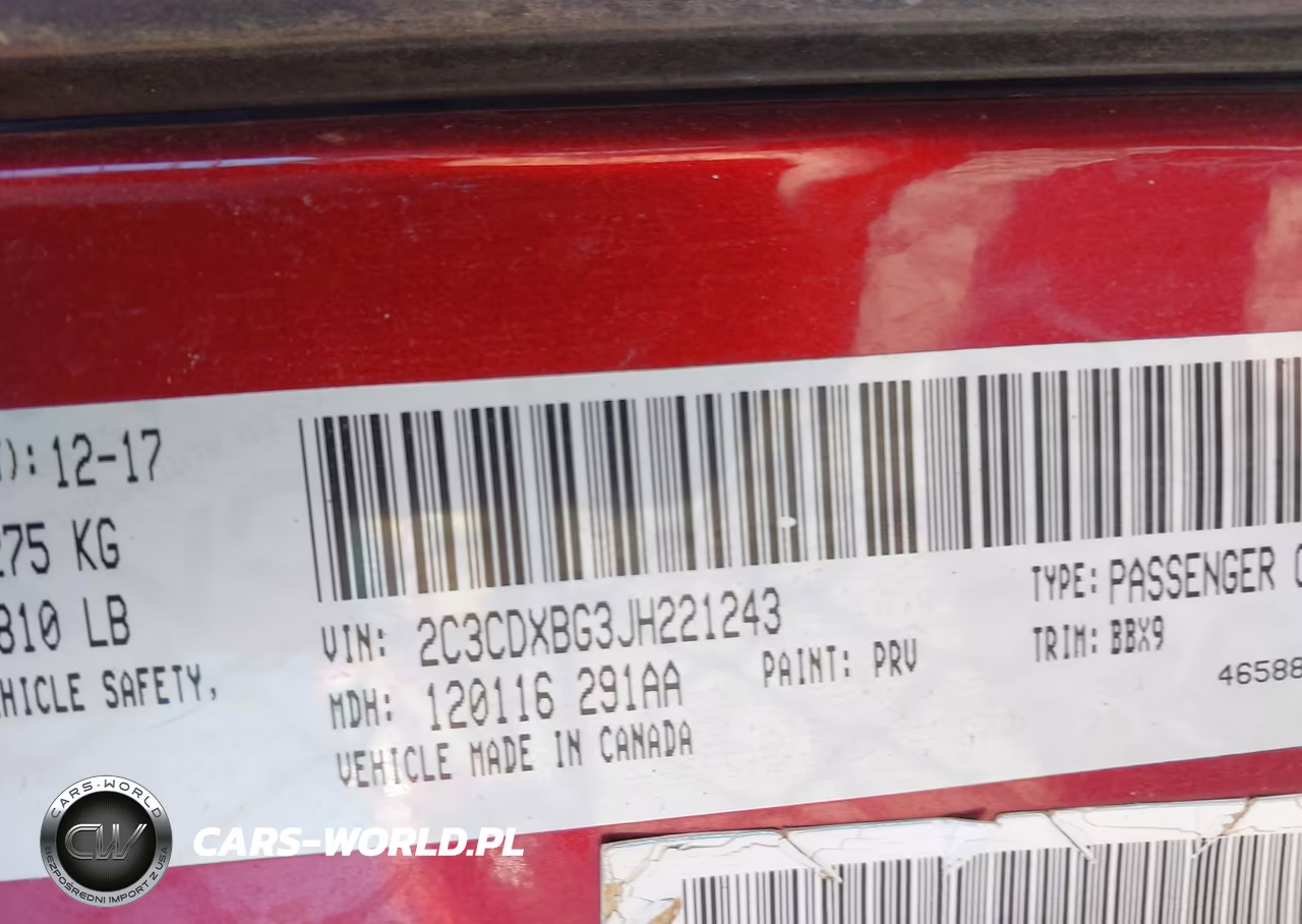 2018 Dodge Charger Sxt Rwd VIN:2C3CDXBG3JH221243 - 9