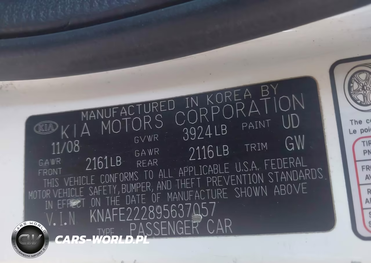 2009 Kia Spectra Ex VIN:KNAFE222895637057 - 9