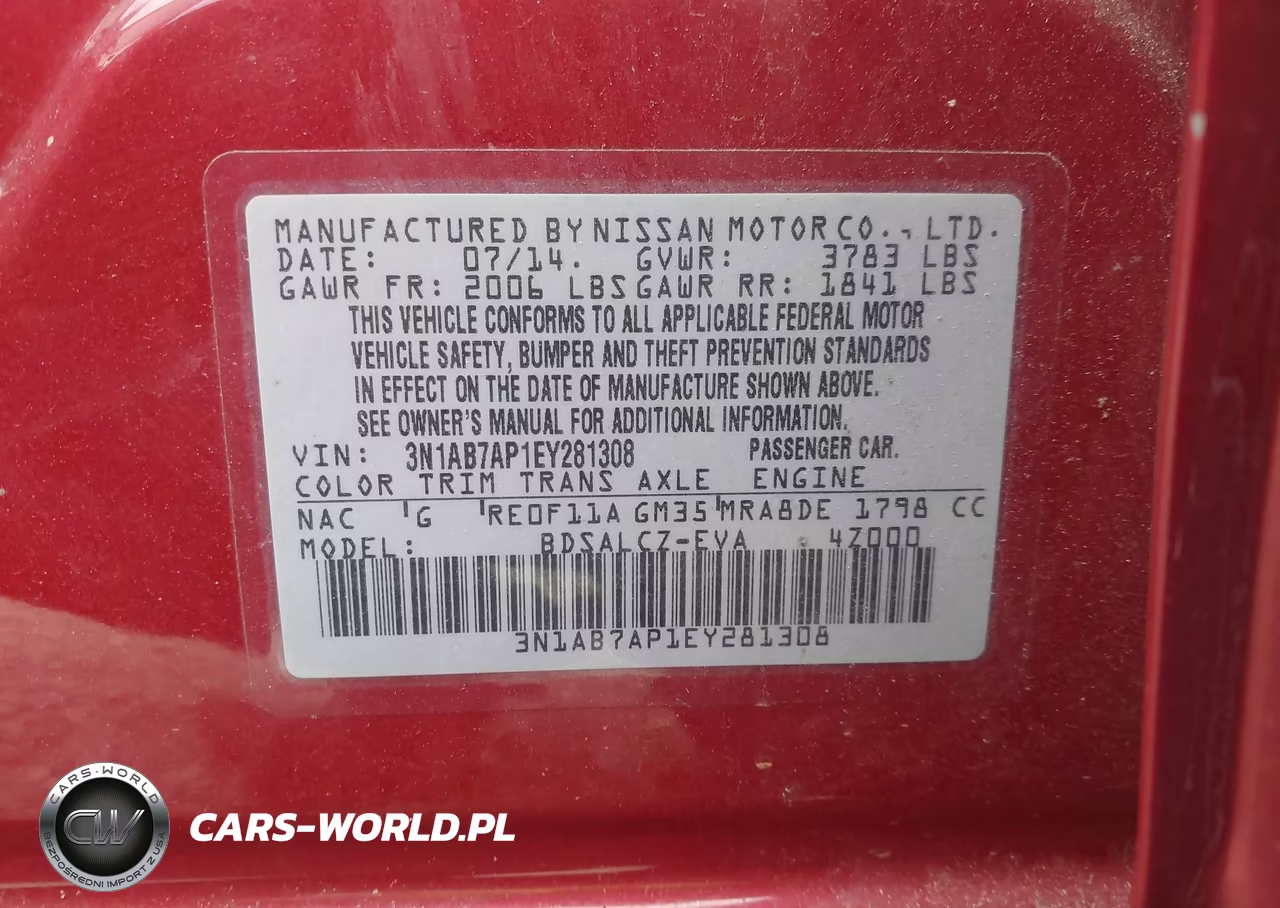 2014 Nissan Sentra S VIN:3N1AB7AP1EY281308 - 9