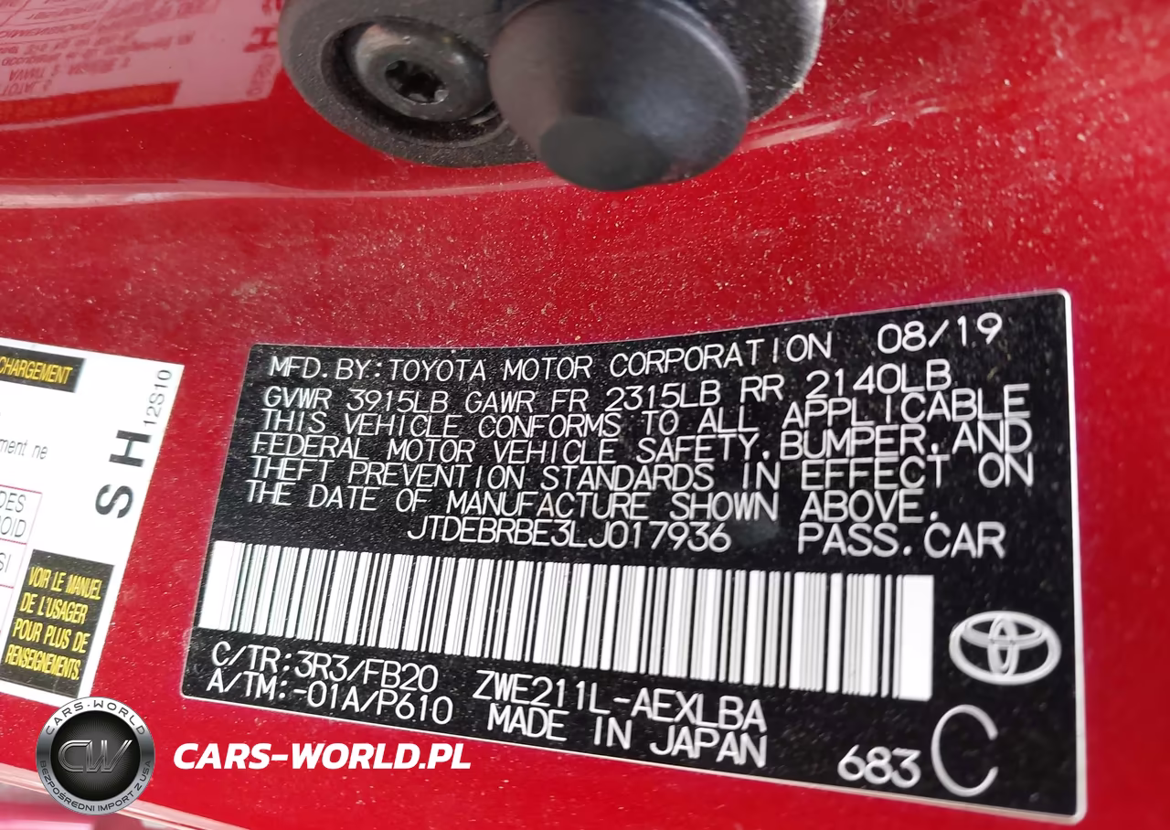 2020 Toyota Corolla Hybrid Le VIN:JTDEBRBE3LJ017936 - 9