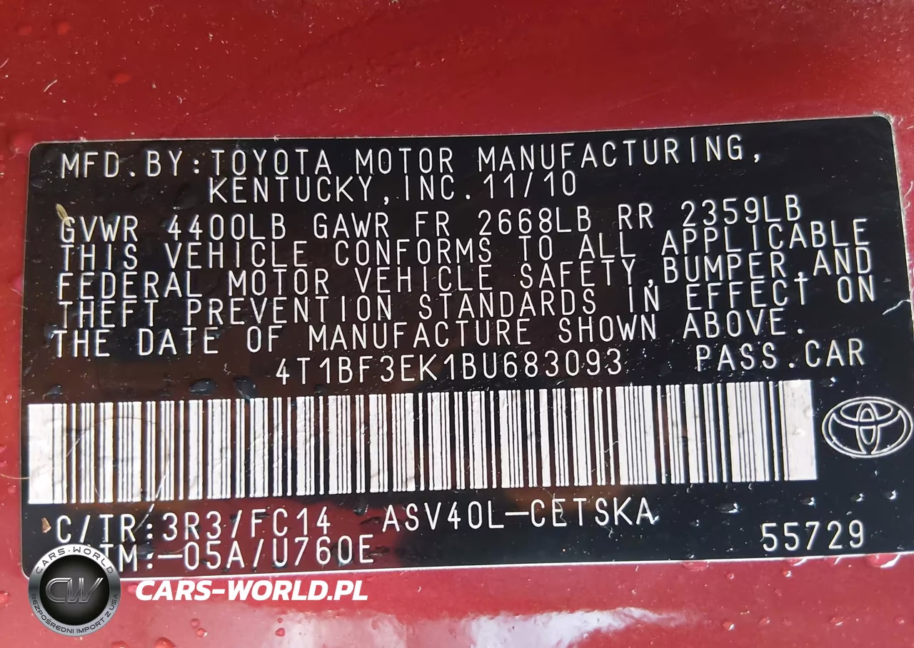 2011 Toyota Camry Se VIN:4T1BF3EK1BU683093 - 9