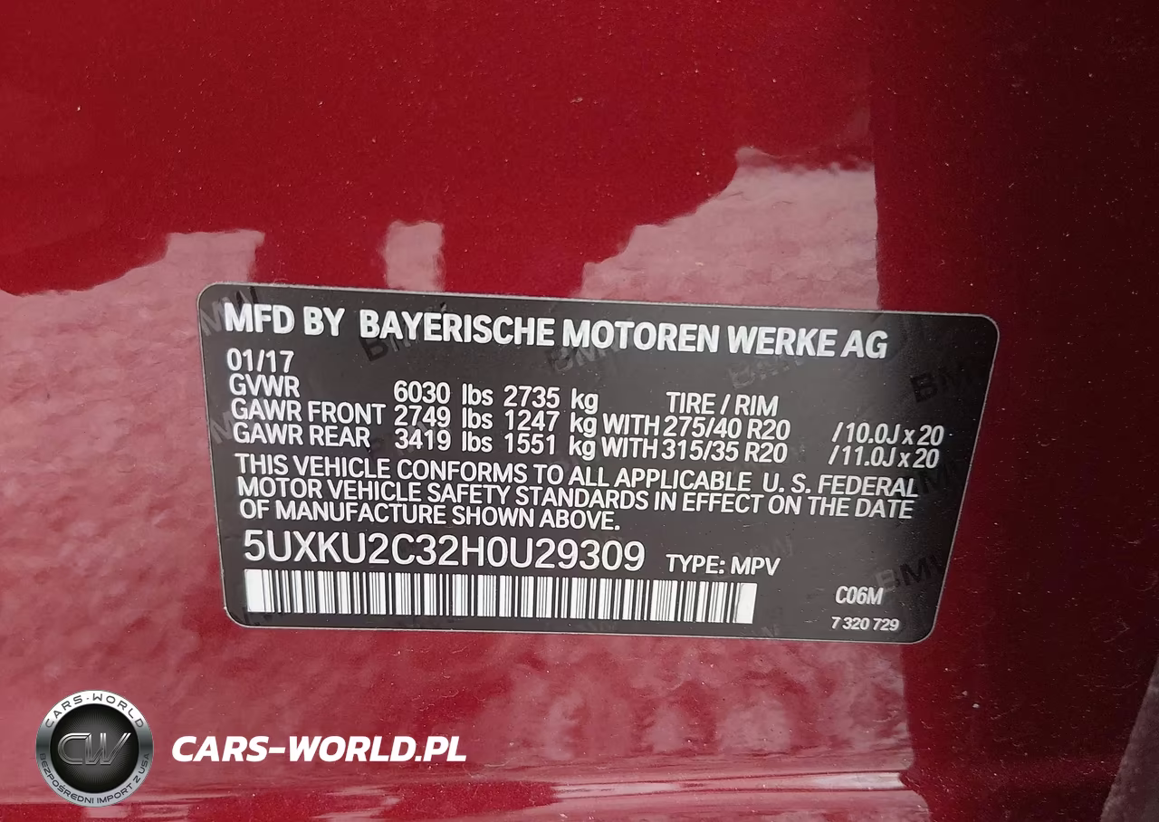 2017 BMW X6 xDrive35I VIN:5UXKU2C32H0U29309 - 9