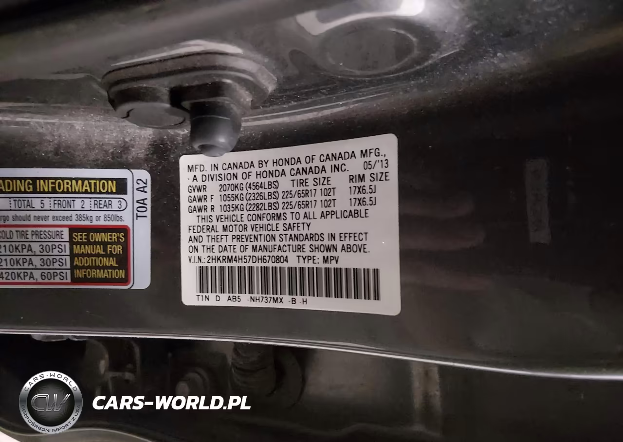 2013 Honda Cr-V Ex VIN:2HKRM4H57DH670804 - 9