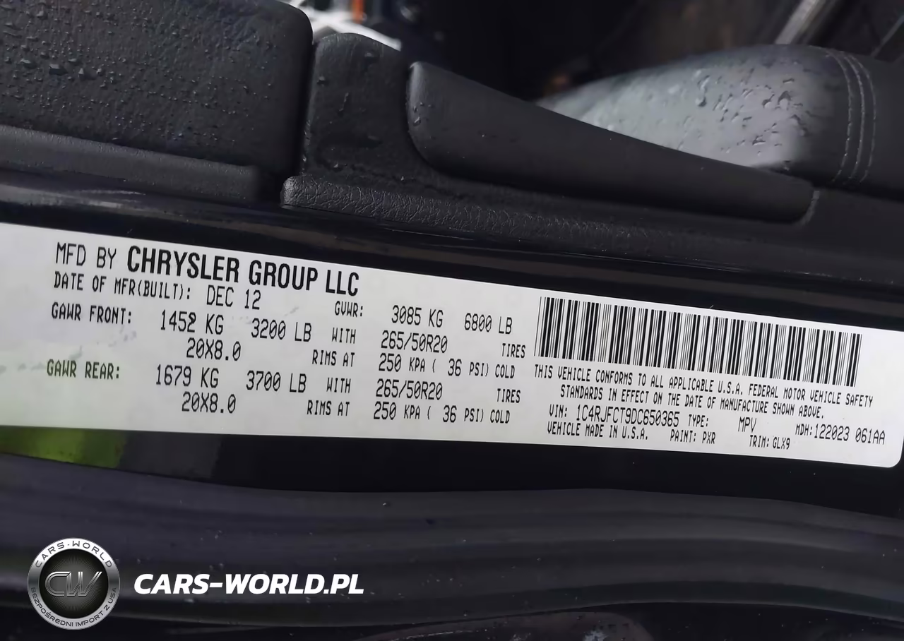 2013 Jeep Grand Cherokee Overland VIN:1C4RJFCT9DC650365 - 9
