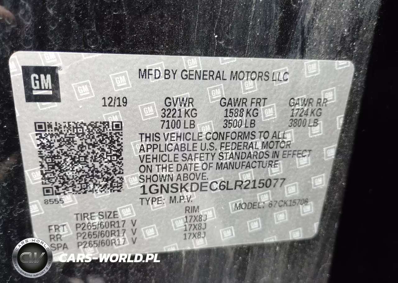 2020 Chevrolet Tahoe 4Wd Commercial Fleet VIN:1GNSKDEC6LR215077 - 8