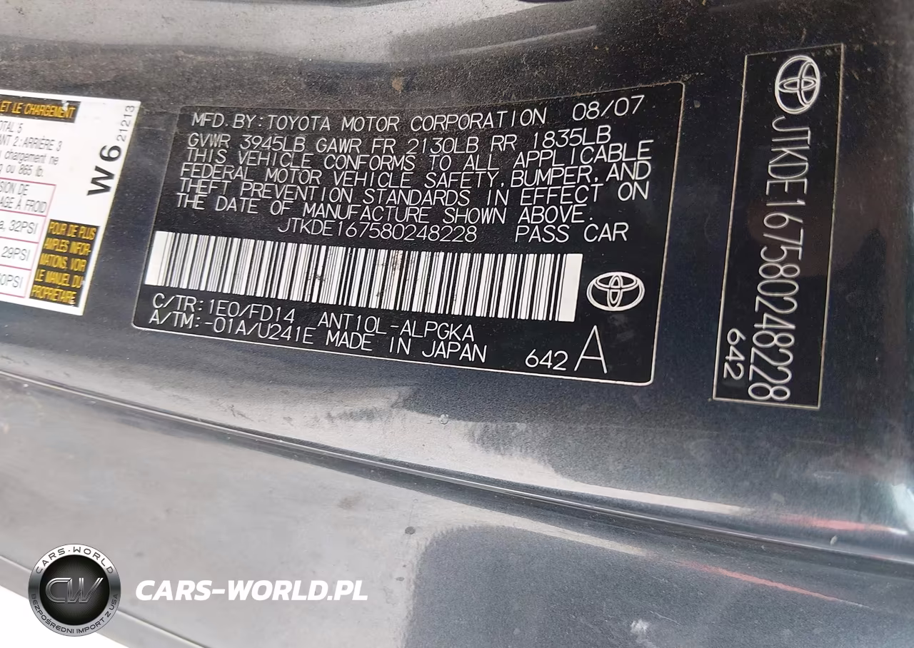 2008 Scion Tc VIN:JTKDE167580248228 - 9