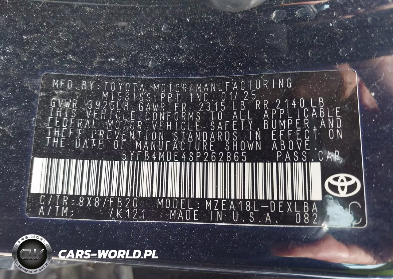 2025 Toyota Corolla Le VIN:5YFB4MDE4SP262865 - 9