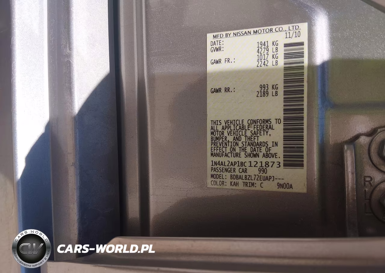 2011 Nissan Altima 2.5 S VIN:1N4AL2AP1BC121873 - 9