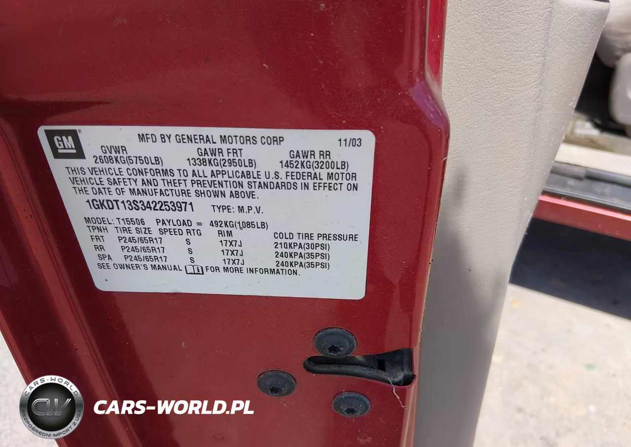 2004 GMC Envoy Sle VIN:1GKDT13S342253971 - 9