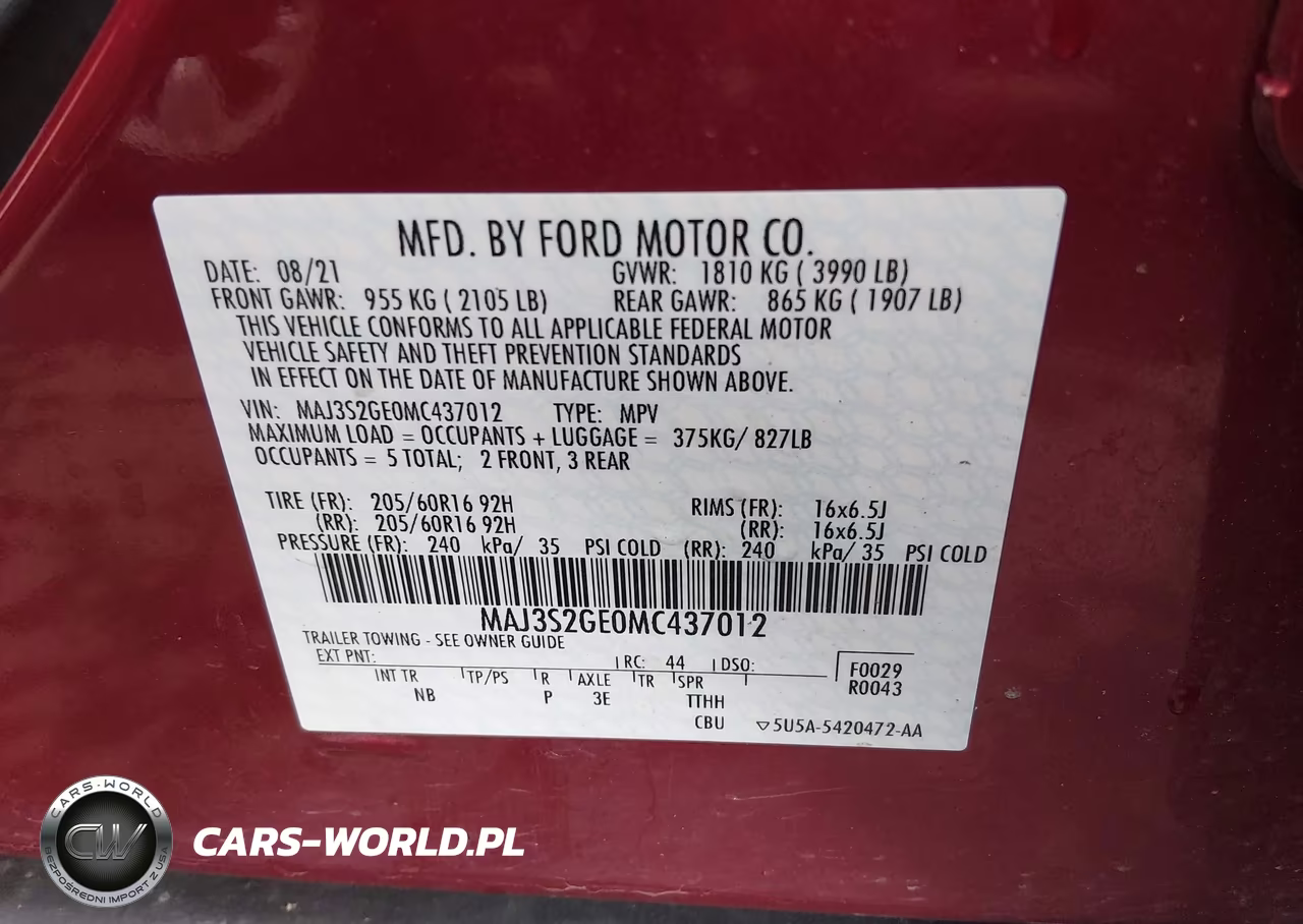 2021 Ford Ecosport Se VIN:MAJ3S2GE0MC437012 - 9