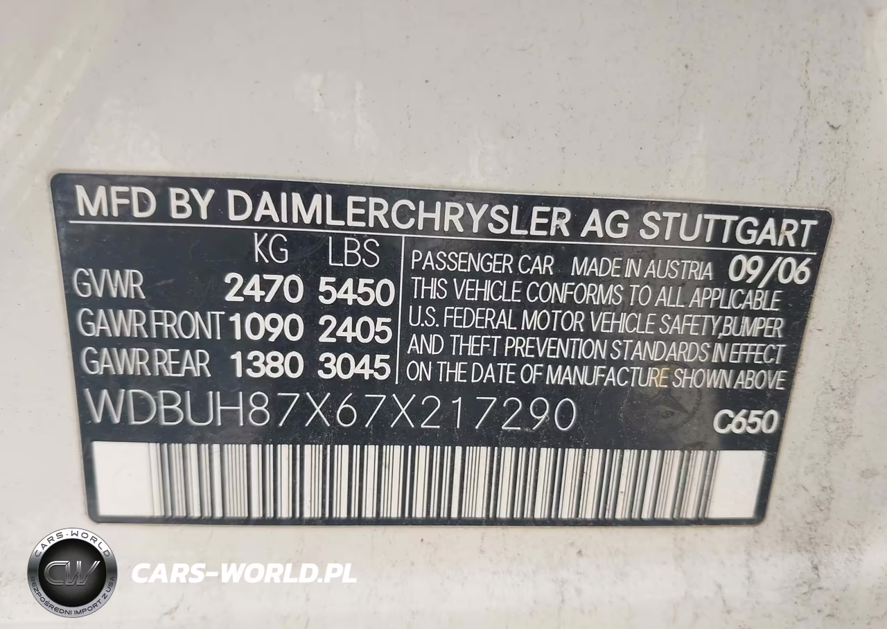 2007 Mercedes-Benz E 350 4Matic VIN:WDBUH87X67X217290 - 9