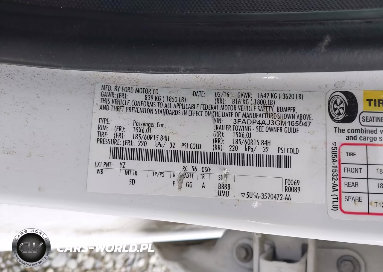 2016 Ford Fiesta S VIN:3FADP4AJ3GM165047 - 9