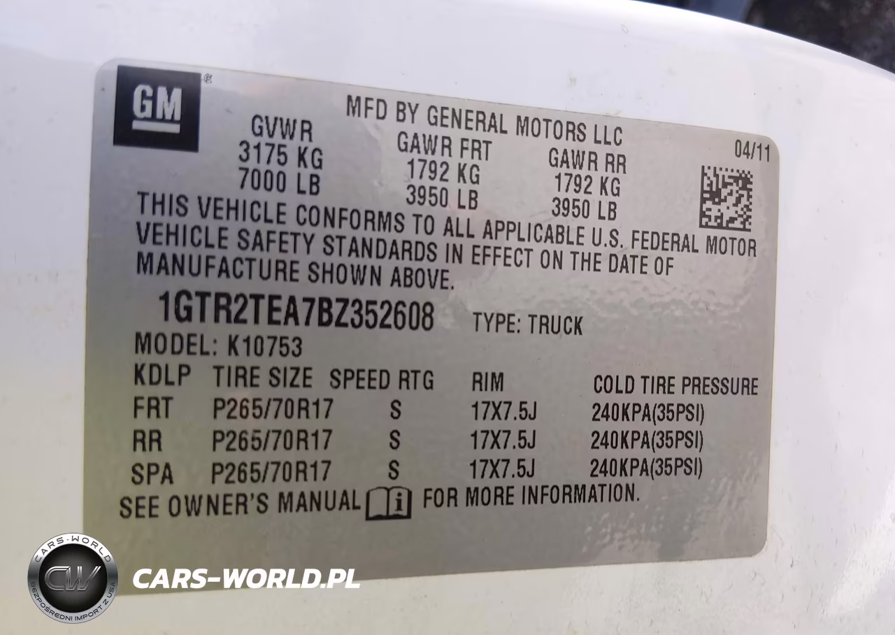 2011 GMC Sierra 1500 Work Truck VIN:1GTR2TEA7BZ352608 - 9