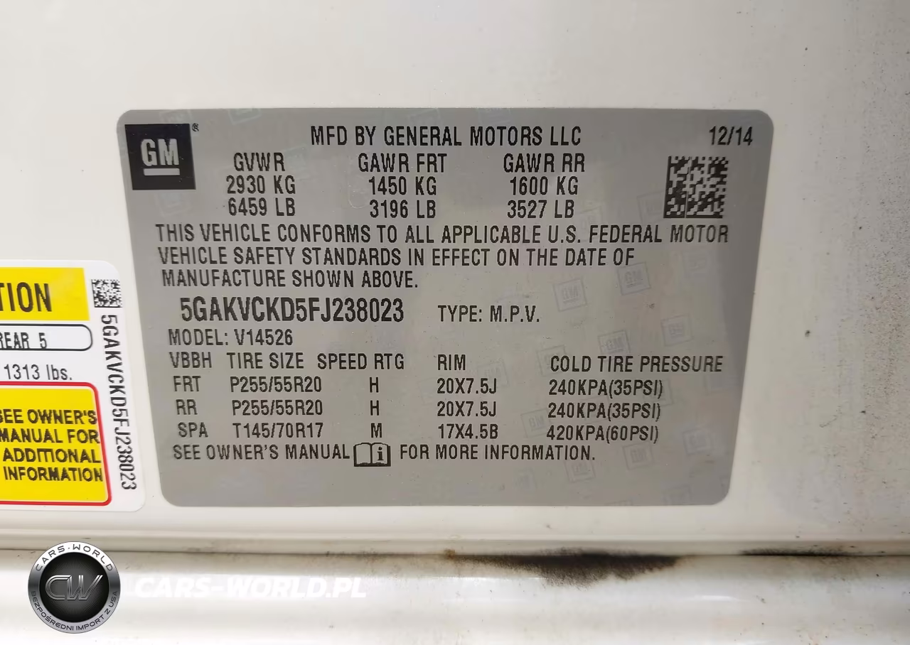 2015 Buick Enclave Premium VIN:5GAKVCKD5FJ238023 - 9